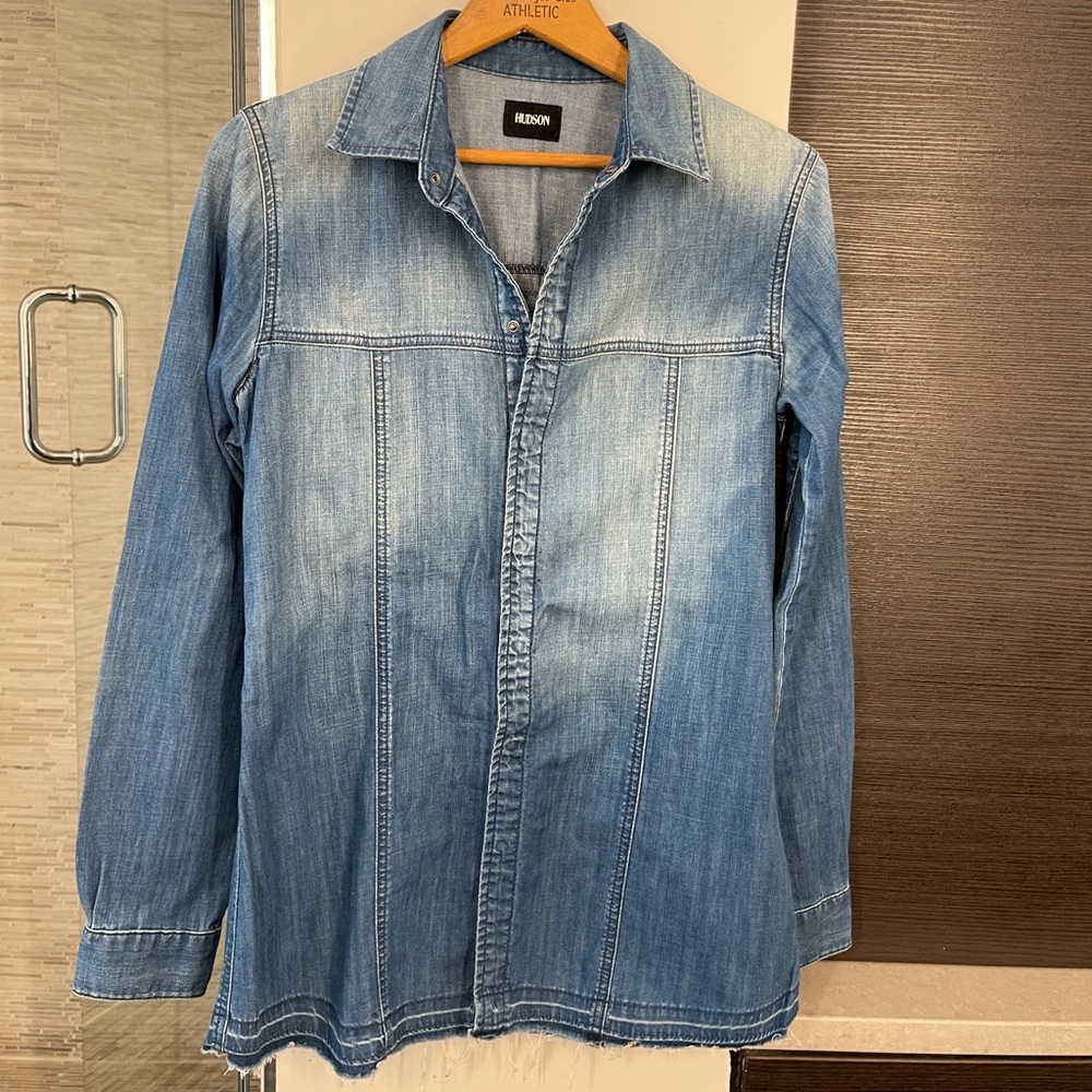 Hudson Denim Button Down Blouse